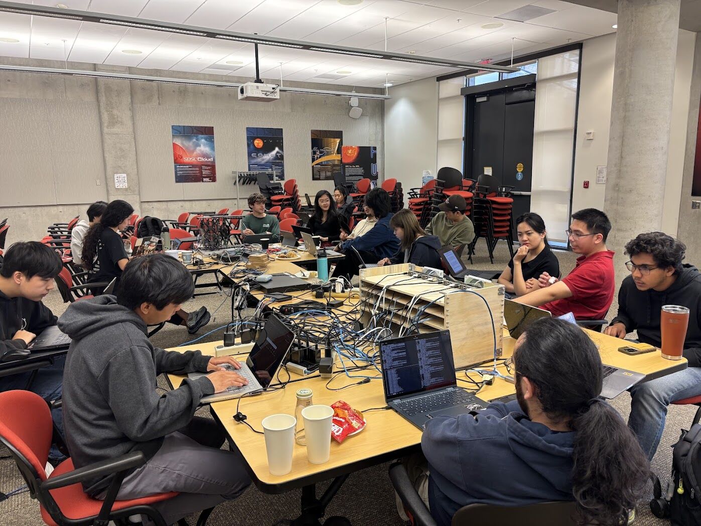 A photo of the team during the competition.