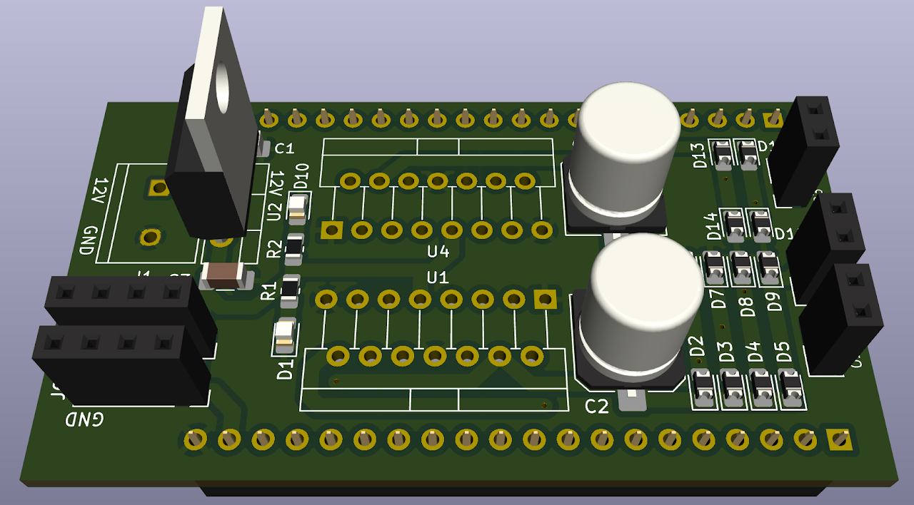 PCB 3D View for Window Cleaning Robot